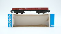 Märklin H0 4473 Niederbordwagen braun Rlmms der DB /...