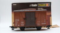 Faller eTrain Spur 0 3635 gedeckter Güterwagen braun DB