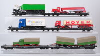 Roco H0 Konvolut Huckepackwagen mit LKW "Hoyer...