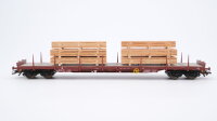 Roco H0 67680 Rungenwagen mit Holz FS