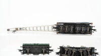 Fleischmann H0 Konvolut Kranwagen mit Kranschutzwagen Gegengewichtswagen DB