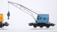 Märklin H0 Konvolut Kranwagen Kranschutzwagen Niederbordwagen beladen DB
