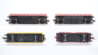 Fleischmann H0 Konvolut Hochbordwagen gedeckter Güterwagen Autotransportwagen DB