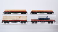 Märklin H0 Konvolut Niederbordwagen beladen...