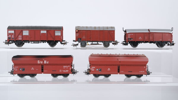 Märklin H0 Konvolut Selbstentladewagen gedeckte Güterwagen Schiebedachwagen DB