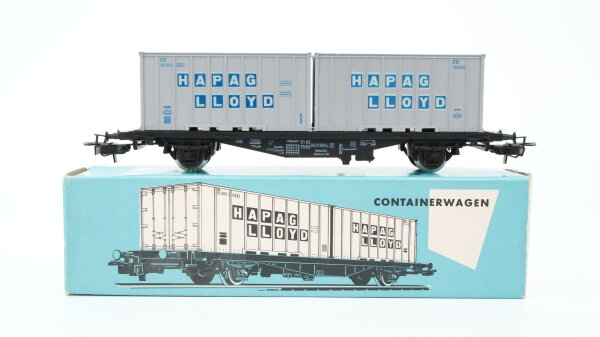 Märklin H0 4659 Behälter-Tragwagen (Containerwagen, Hapag Lloyd)  Typ Berlin  Lgjs 598 der DB