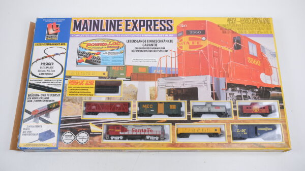 Life-Like H0 8924G Startset Güterzug Diesellok Mainline Express Santa Fe Gleichstrom