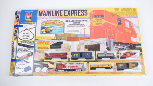 Life-Like H0 8924G Startset Güterzug Diesellok Mainline Express Santa Fe Gleichstrom (unvollständig)