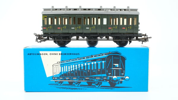 Märklin H0 4004 Abteilwagen ohne Bremserhaus 2. Kl. (dunkelblaue OVP)