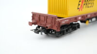 Electrotren H0 218983 Niederbordwagen mit 2 Container "Deutsche Post Express" DB