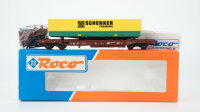 Roco H0 46356 Taschenwagen mit Sattelauflieger (Schenker) DB