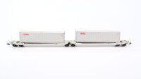 Pullmann H0 36543 Taschenwagen mit 2 Container...