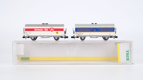 Minitrix N 15607 Kühlwagen-Set Schlossgold Hürlimann SBB