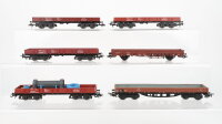 Märklin H0 Konvolut Niederbordwagen teilbelaen DB