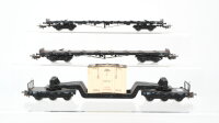 Märklin H0 Konvolut Schwerlastwagen "Überseekiste Bahia" Schwerlastflachwagen mit Rungen DB