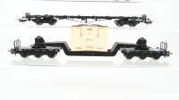 Märklin H0 Konvolut Schwerlastwagen "Überseekiste Bahia" Schwerlastflachwagen mit Rungen DB