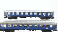 Märklin H0 Konvolut Abteilwagen 1.Kl. blau Packwagen grün DB