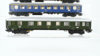 Märklin H0 Konvolut Abteilwagen 1.Kl. blau Packwagen grün DB