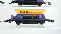 Faller H0 Konvolut Selbstentladewagen "OHU Sand Kies Edelsplitt" DB (Abbrüche)