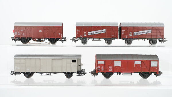 Märklin H0 Konvolut gedeckte Güterwagen  "Stückgut Schnellverkehr" DB u.a.