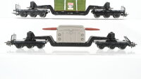 Märklin H0 Konvolut Tiefladewagen beladne mit Trafo/Kiste "AEG Beru" DB
