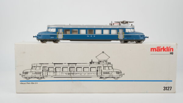 Märklin H0 3127 Triebwagen "Blauer Pfeil" Serie RBe 2/4 der OeBB Wechselstrom (vermutlich verharzt)