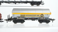 Fleischmann H0 Konvolut Kesselwagen "Ruhr N" Tiertransportwagen Klappdeckerlwagen Rungenwagen DB u.a. (Abbrüche) DB