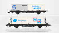 Unbekannt H0 Konvolut Containertragwagen beladen...