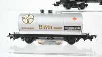 Trix u.a. H0 Konvolut Schienenreinigungswagen Kesselwagen "Bayer BP" Kühlwagen "Bayrische Milchversorgung DB u.a.