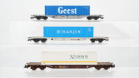 Fleischmann H0 Konvolut Schwerlastcontainerwagen...