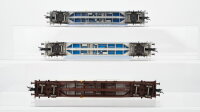 Fleischmann H0 Konvolut Schwerlastcontainerwagen (Kombiwagen) mit Ladung "Schenker, Hanjun, Geest" DB/ÖBB/SBB-FFS