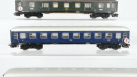 Märklin H0 Konvolut Personenwagen 1.Kl. blau Packwagen grün DB (Abbrüche)