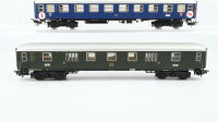 Märklin H0 Konvolut Personenwagen 1.Kl. blau Packwagen grün DB (Abbrüche)