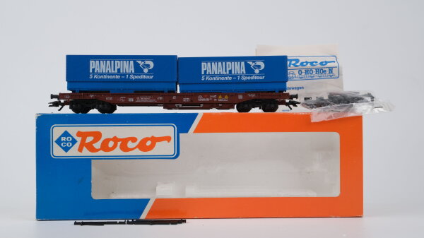 Roco H0 46361 Container Tragewagen (Panalpina) ÖBB