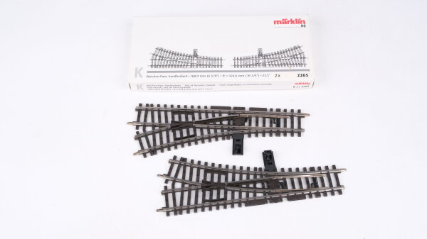 Märklin H0 2265 Weichenpaar 168,9 mm, R=424,6 mm, 22,5°