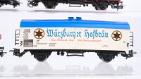 Märklin H0 Konvolut gedeckte Güterwagen Kühlwagen "Würzburger Hofbräu" DB