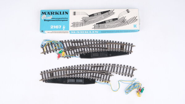 Märklin H0 2167 Elektromagnetisches Bogenweichenpaar K Gleis