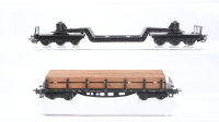 Märklin H0 Konvolut Tiefladewagen Rungenwagen mit...