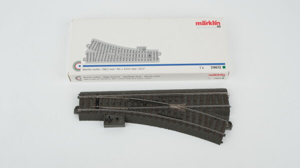Märklin H0 24612 Weiche rechts 188,3 mm R2 = 437,5 mm 24,3°