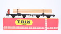 Trix H0 3443 Langholzwagen mit Bremserhaus