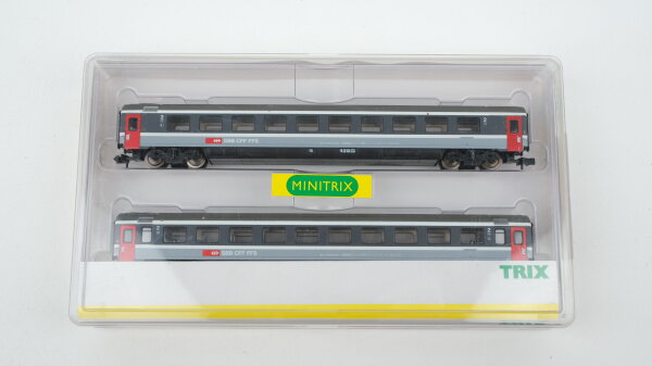 Minitrix N 13708 Personenwagen-Set 2-teilig SBB CFF FFS