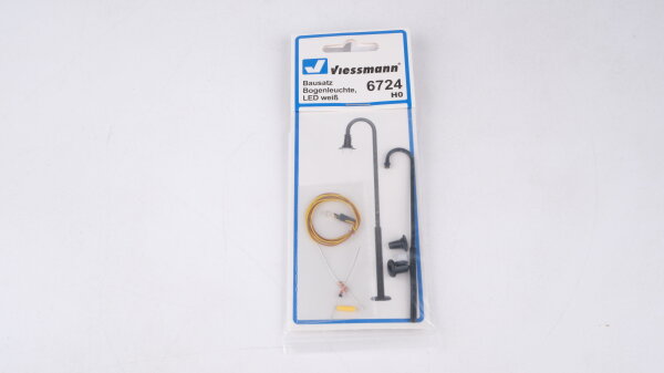 Viessmann H0 6724 Bausatz Bogenleuchte schwarz LED weiß