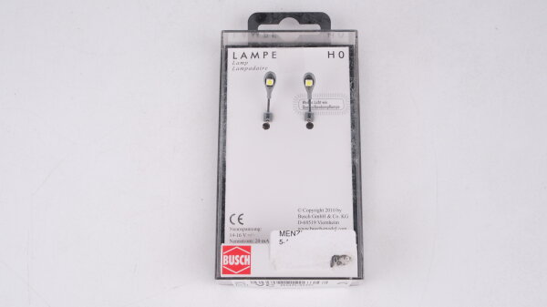 Busch H0 4153 2 Wand Lampen, weißes Licht