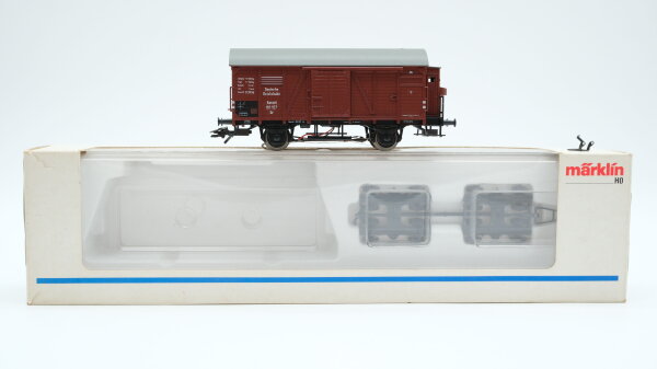 Märklin H0 46821 Gedeckter Güterwagen mit Bremserhaus und Straßenroller-Satz "Culemeyer"  Gr der DRG