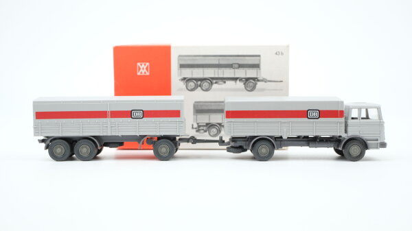 Wiking H0 43b DB-Fernlastzug mit Dreiachs-Hänger