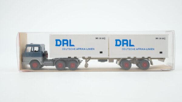 Wiking H0 521 Hanomag Henschel Norm-Container Sattelzug DAL