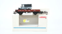 Märklin H0 84504 Niederbordwagen mit Lkw  X der DRG