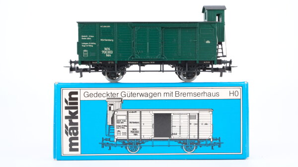 Märklin H0 4679 Gedeckter Güterwagen (700303) mit Bremserhaus  Nm der K.W.St.E. / Pfalz-Bahn