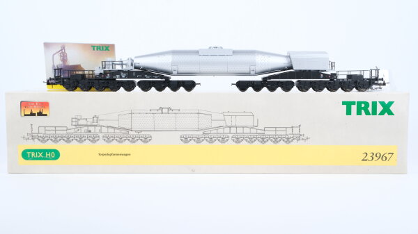Trix H0 23967 Torpedopfannenwagen Silberfarben 18 Achsen DB