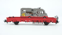 Märklin H0 48611 Niederbordwagen mit Hymer Wohnmobil...